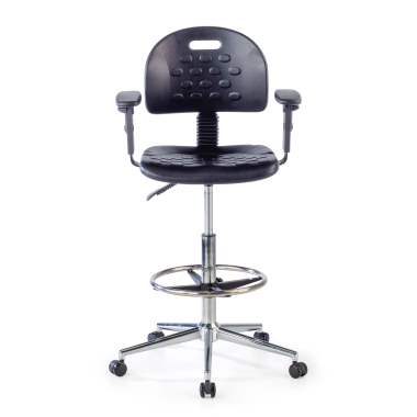 work and laboratory stool black stool with arms plastic no armrests 10