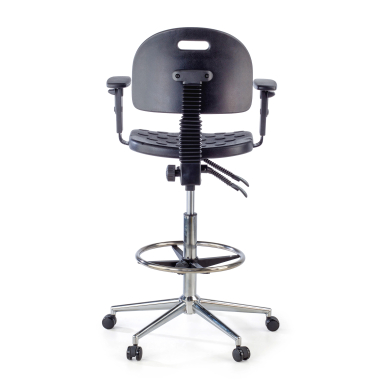 work and laboratory stool black stool with arms plastic no armrests 7