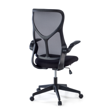 office chair black denver mesh flip up armrests 9