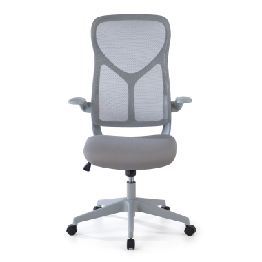 office chair gray denver mesh flip up armrests 3