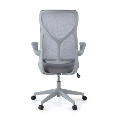 office chair gray denver mesh flip up armrests 6