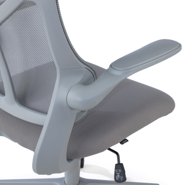 office chair gray denver mesh flip up armrests 5