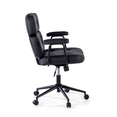 office chair black royale synthetic leather fixed armrests 4