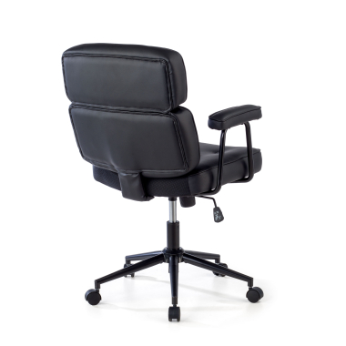 office chair black royale synthetic leather fixed armrests 7