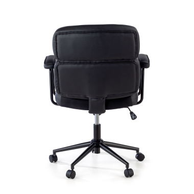 office chair black royale synthetic leather fixed armrests 8