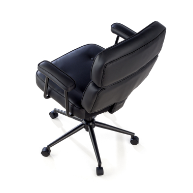 office chair black royale synthetic leather fixed armrests 9