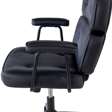 office chair black royale synthetic leather fixed armrests 6