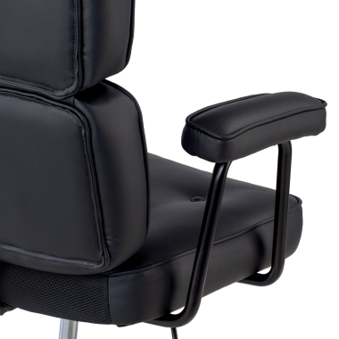 office chair black royale synthetic leather fixed armrests 5