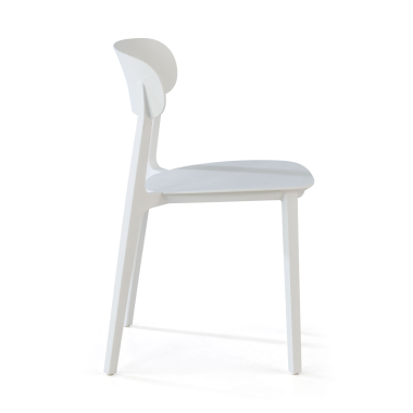 visitor chair white moon plastic no armrests 4