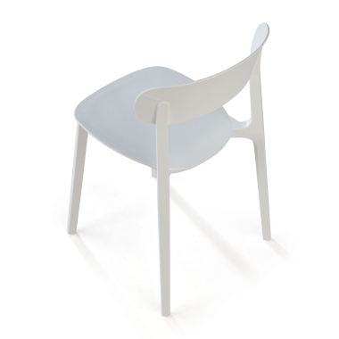 visitor chair white moon plastic no armrests 9
