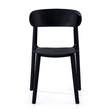 visitor chair black moon plastic no armrests 3