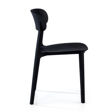 visitor chair black moon plastic no armrests 4