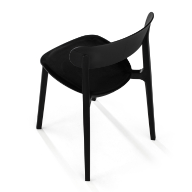 visitor chair black moon plastic no armrests 7