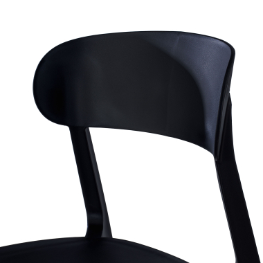 visitor chair black moon plastic no armrests 8