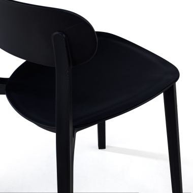 visitor chair black moon plastic no armrests 9