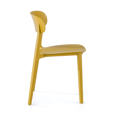 visitor chair mustard moon plastic no armrests 4