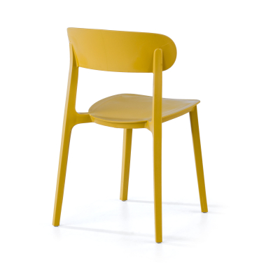 visitor chair mustard moon plastic no armrests 8