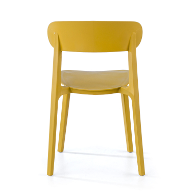 visitor chair mustard moon plastic no armrests 9