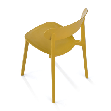 visitor chair mustard moon plastic no armrests 6