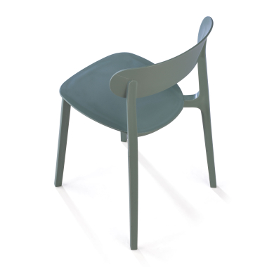 visitor chair green moon plastic no armrests 9