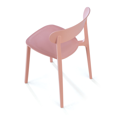 visitor chair rose moon plastic no armrests 9