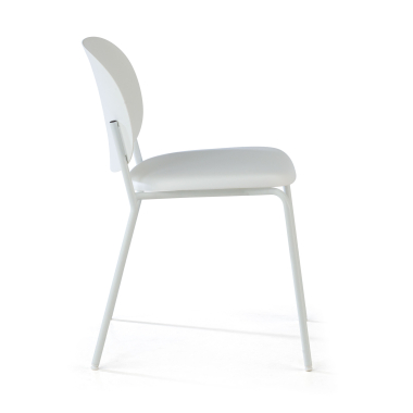 visitor chair white mila plastic no armrests 3