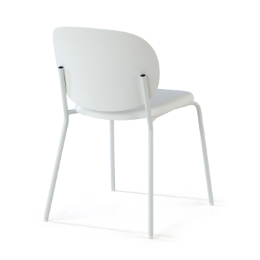 visitor chair white mila plastic no armrests 6