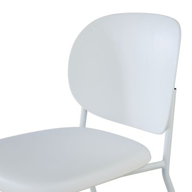 visitor chair white mila plastic no armrests 5