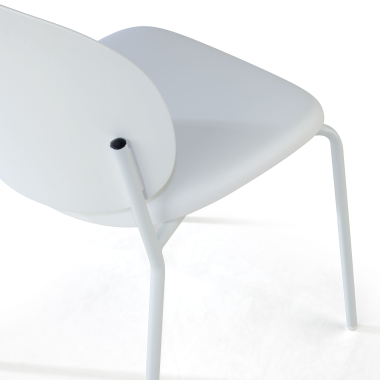 visitor chair white mila plastic no armrests 4