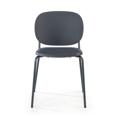 visitor chair black mila plastic no armrests 3