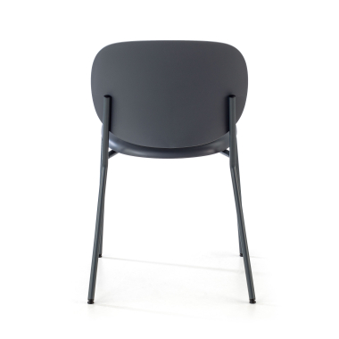 visitor chair black mila plastic no armrests 8