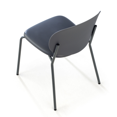 visitor chair black mila plastic no armrests 9