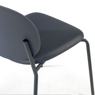 visitor chair black mila plastic no armrests 5