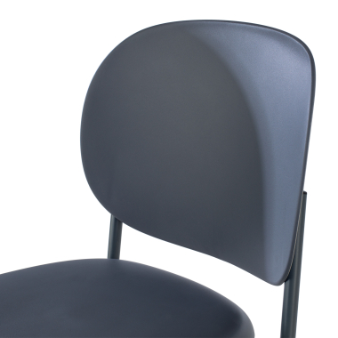 visitor chair black mila plastic no armrests 6
