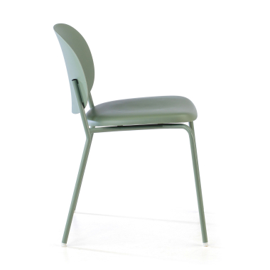 visitor chair green mila plastic no armrests 4