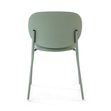 visitor chair green mila plastic no armrests 8
