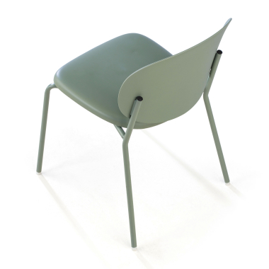 visitor chair green mila plastic no armrests 9