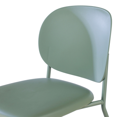 visitor chair green mila plastic no armrests 6