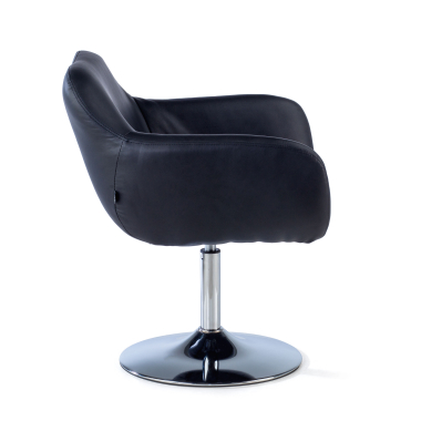 waiting room chair black space synthetic leather fixed armrests 4