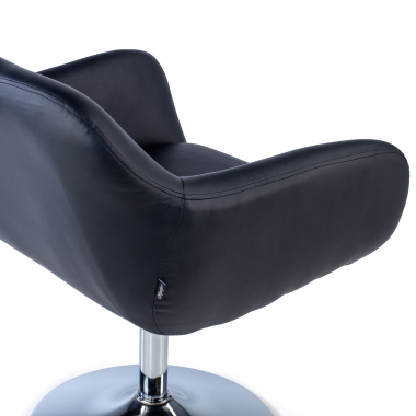 waiting room chair black space synthetic leather fixed armrests 5