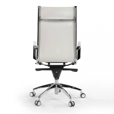 office chair outlet white brenton synthetic leather fixed armrests 7