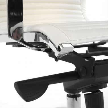 office chair outlet white brenton synthetic leather fixed armrests 4