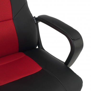 office chair outlet red montmelo synthetic leather fixed armrests 5