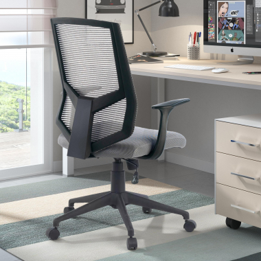 office chair outlet gray archer mesh fixed armrests 2