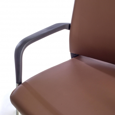 office chair outlet brown bali synthetic leather fixed armrests 7