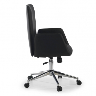 office chair outlet black bridget fabric fixed armrests 4