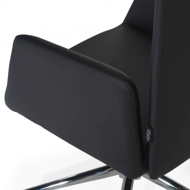 office chair outlet black bridget fabric fixed armrests 5