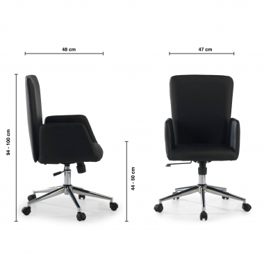 office chair outlet black bridget fabric fixed armrests 9