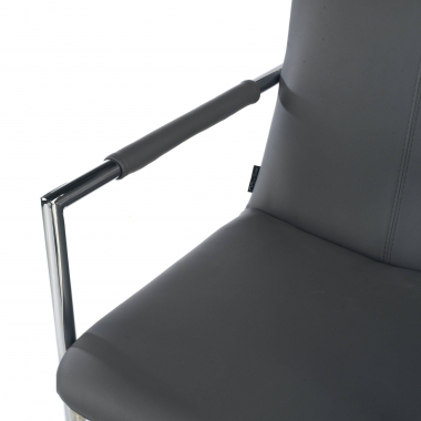 office chair outlet gray dallas synthetic leather fixed armrests 7