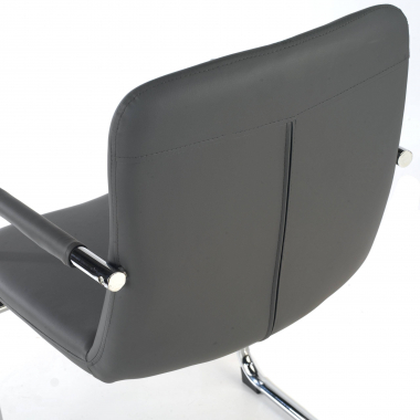 office chair outlet gray dallas synthetic leather fixed armrests 5